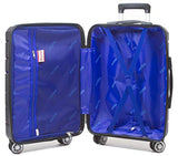 Dejuno Ark 3-Piece Lightweight Hardside Spinner Luggage Set-Navy