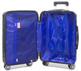 Dejuno Ark 3-Piece Lightweight Hardside Spinner Luggage Set-Black