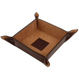 Tuscany Leather Exclusive Leather Valet Tray Large Size Brown Men Leather Accessories