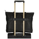 Kenneth Cole Reaction Women's East Bay Babe 15" Laptop & Tablet RFID Business Travel Messenger Computer Bag, Black Leather Tote, Laptop
