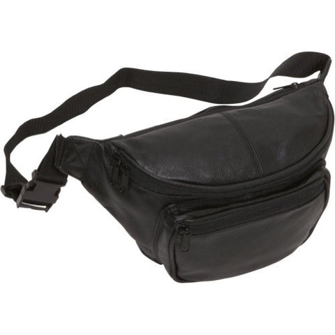 AmeriLeather Large Waist Pouch (Black)