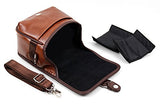 DURAGADGET Small Brown PU Leather Satchel Carry Bag - Compatible with The Havit MS745