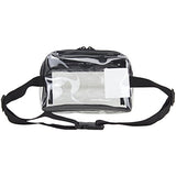 Fuel Fashion Clear Fanny Pack, Stadium Security Approved Belt Bag with Front Easy Access Pocket