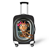 Hugs Idea 26/28/30 Inch Cute Giraffe Spandex Elastic Luggage Cover Protector With Zipper