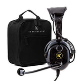 KORE AVIATION KA-1 Premium Gel Ear Seal PNR Pilot Aviation Headset with MP3 Support and Carrying Case