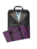 Biaggi Hangeroo Garment Bag+Duffel (One Size, Purple)