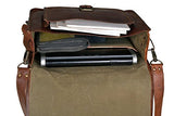 Cuero 16 Inch Retro Buffalo Hunter Leather Laptop Messenger Bag Office Briefcase College Bag