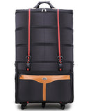 Ailouis 36 Inch Expandable Extra Large Wheeled Travel Duffel Luggage Bag (Black B)