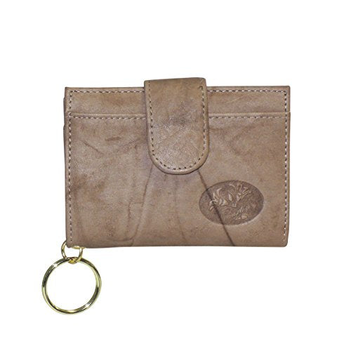 Buxton Heiress Pik-Me-Up Tab Card Case, ginger snap