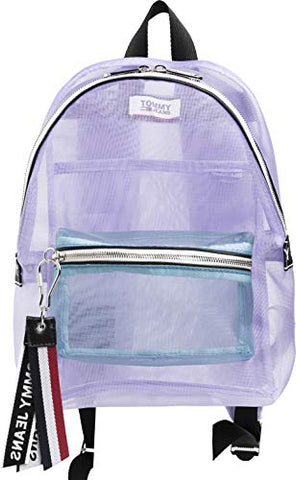 Tommy Jeans Logo Tape Mini Mesh Womens Backpack One Size Pastel Lilac