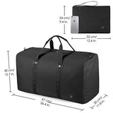 Gagaku 80L Foldable Travel Duffel Bag Packable Lightweight Duffle Large Flight Cabin Bags For
