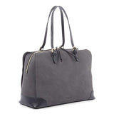 Bugatti Bilbao Ladies Tote Bag, Synthetic Nubuck Trimmed with Synthetic Leather, Grey