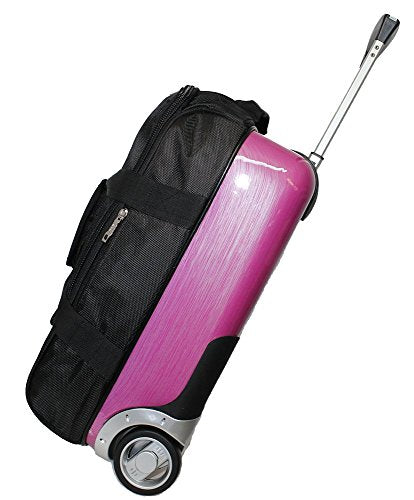 Boardingblue New Hard-Shell (Half) Airlines Rolling Personal Item Under Seat Bk-Rose, Black