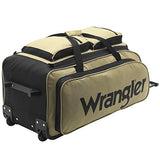 Wrangler Wesley Rolling Duffel Bag, Tannin, Large 30-Inch