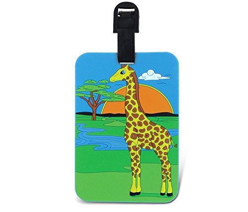 Puzzled Giraffe Taggage! Easy Identification Luggage Tag 3.5X5 Inch