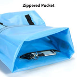 BASSDASH Waterproof TPU Backpack 24L Roll-Top Dry Bag with Rod Holder for Fishing, Hiking, Camping, Kayaking, Rafting