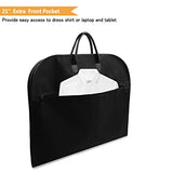 Travel Suit Bag Carrier with Extra Front Compartment and 2 Pcs Hangers - Water-resistant Business