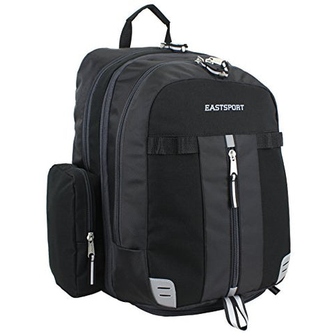 Eastsport Oversized Expandable Backpack With Removable Easywash Bag, Black