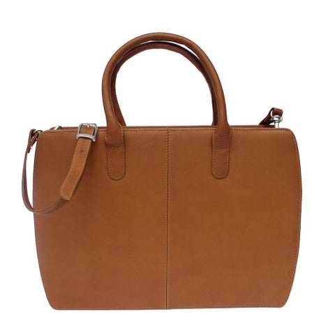 Piel Leather Women'S Portfolio, Saddle, One Size