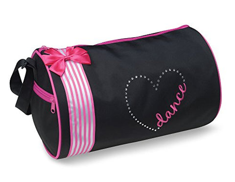 Dansbagz By Danshuz Women'S Dance Heart Duffel Bag, Black, Pink, Os