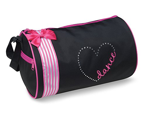Dansbagz By Danshuz Women'S Dance Heart Duffel Bag, Black, Pink, Os