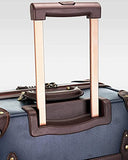 Vintage Luggage Carryon Suitcase Travel - HoJax Classic Trolley Luggage with Spinner Wheels, TSA Lock, Lightweight, 20 inch, Navy Blue