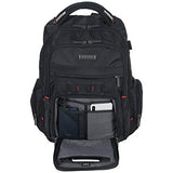 Kenneth Cole Reaction Dual Compartment with USB Port (RFID) Laptop Backpack Black One Size