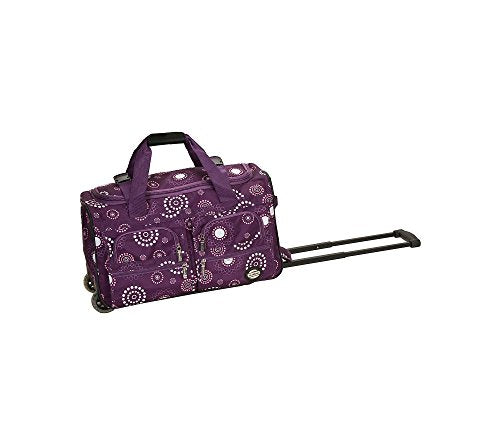 Rockland Luggage Rolling 22 Inch Duffle Bag, Purple Pearl, One Size