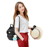 Women Fashion Cute Leather Laides Shopping Bag Casual Backpack Travle Backpack For Girls Black