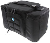 6 Pack Fitness Insulated Meal Prep Bag, Innovator 300 Black/Neon Blue (3 Meal) w/Bonus ZogoSportz Cyclone Shaker