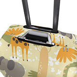 GIOVANIOR Cartoon Animals Plants Luggage Cover Suitcase Protector Carry On Covers