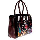 Nicole Lee Stylish Printed Women's Briefcase Spacious Satchel Bag Shoulder Bag, house Party