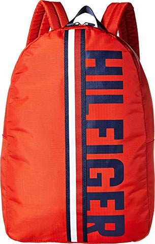 Tommy Hilfiger Men's Knox Hilfiger Rip Stop Nylon Backpack Red One Size
