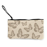 Coin Purse Yellow Butterfly Men Zip Canvas Wallets ChangeVintage Bag