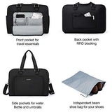 BAGSMART Weekender Bag Travel Duffle Bag Large Carry On Overnight Bag Carry On Bag for Personal Items, Black, 27L