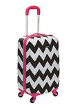 Rockland 20 Inch Carry On Skin, Pink Chevron, One Size