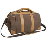 Canyon Outback Stilson Canyon 20 Inch Leather And Canvas Rolling Duffel Bag, Brown, One Size