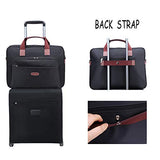 Ronts Black Nylon 14" Laptop Messenger Bag for Men Briefcase Business a4 Shoulder Work Tote Attache