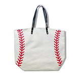 X.Sem Foldable Baseball Softball Tote Bag Canvas Oversized Beach Totes Durable Trave Handbag 22''