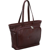 AmeriLeather Cosmopolitan Leather Tote (Burgundy)