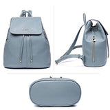 Bostanten Women'S Leather Backpack Purse Travel School Bag Casual Mini Daypack Newblue