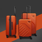 Swiss Mobility - LGA Collection - 3 piece luggage set, Lightweight and resistant hardside equipped with double 360 degree spinner wheels - Made of ABS material - Orange