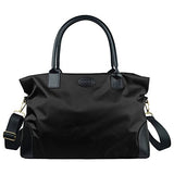 ECOSUSI Unisex Large Travel Weekender Bag Duffle Bag Gym Totes in Trolley Handle, Black