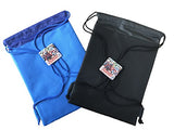 Marvel Avengers Drawstring Backpack Sling Tote School Sport Gym Bag (Gold) (2 Pieces Avenger Blue & Black)
