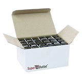 Clear (1/6 Oz/5 ml) Plain Glass Container Tubes Roll-On Bottles with Ball Tips and Black Caps for