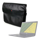 DURAGADGET Luxury PU Leather 15.6" Laptop Zip-up Carry Bag in Black for The Acer Aspire 3