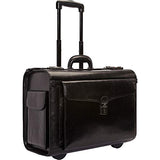 Mancini Leather Goods Deluxe Wheeled Catalog Case (Brown)