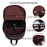 Canvas Laptop Backpack, Waterproof School Backpack With USB Charging Port For Men Women, Vintage