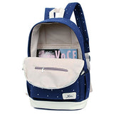 Eaglebeky Casual Lightweight Canvas 3-Piece Dots Laptop Bag/Shoulder Bag/Backpack (Green)