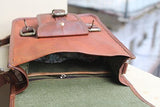 Vintage Craft Genuine 11 Inch Leather Shoulder Messenger Bag Ipad Satchel Bag